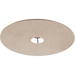 Velours platte lampenkap taupe met goud 45 cm