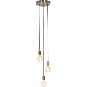 IndustriÃ«le hanglamp brons 3-lichts - Facil