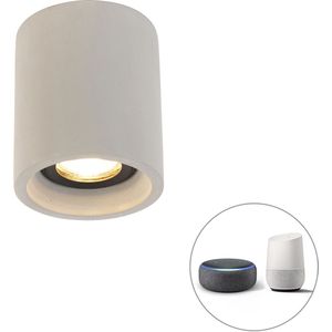 Smart ronde plafondspot beton incl. Wifi GU10 - Deep