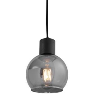 QAZQA vidro - Art Deco Hanglamp - 1 lichts - Ø 13 cm - Grijs - Woonkamers-sSlaapkamers-sKeuken