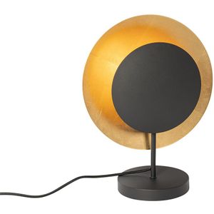QAZQA emilienne - Art Deco Tafellamp - 1 lichts - H 38.4 cm - Zwart - Woonkamer | Slaapkamer | Keuken