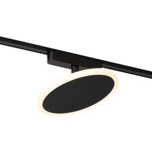 Moderne zwarte spot voor 1-fase railsysteem incl. LED - Magnetic Puk