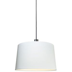 Moderne hanglamp zwart met kap 45 cm wit - Combi 1