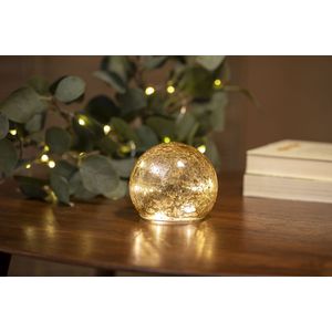 Kerst tafellamp goud 20cm incl. LED - Lua