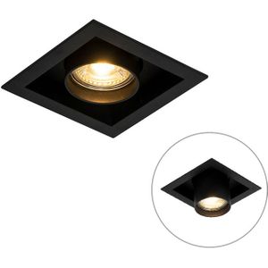 QAZQA roof - Moderne Inbouwspot - 1 lichts - L 11 cm - Zwart - Woonkamer | Slaapkamer | Keuken