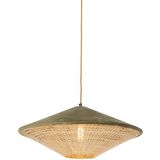 QAZQA Frills - Landelijkee Hanglamp - 1 Lichts - 600 Mm - Groen - Woonkamer - Slaapkamer - Keuken