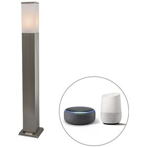 Smart buitenlamp 80 cm staal incl. Wifi P45 - Malios