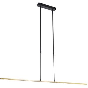 Hanglamp zwart met goud incl. LED dimbaar - Bold