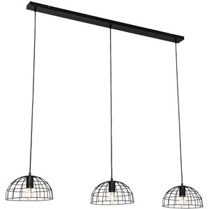 IndustriÃ«le hanglamp zwart 3-lichts - Hanze