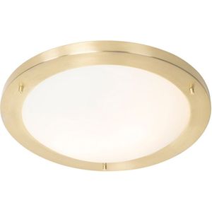 QAZQA yuma - Moderne Plafondlamp voor buiten - 2 lichts - �Ø 41 cm - Goud/messing - Buitenverlichting