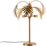 QAZQA botanica - Landelijke Tafellamp - 3 lichts - H 65 cm - Goud/messing - Woonkamers-sSlaapkamer