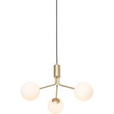 Moderne hanglamp goud met opaal glas 3-lichts - Coby