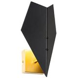 Design wandlamp zwart met goud - Sinem