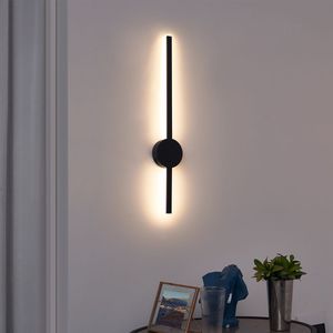 Moderne Wandlamp Zwart 60cm incl. LED Dimbaar - Clockwise