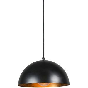 QAZQA Magna - Landelijke Hanglamp - 1 Lichts - 350 Mm - Zwart - Woonkamer - Slaapkamer - Keuken