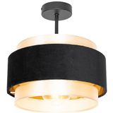 Moderne plafondlamp zwart met goud - Elif