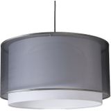 Moderne hanglamp met kap zwart/wit 45/25 - Duo