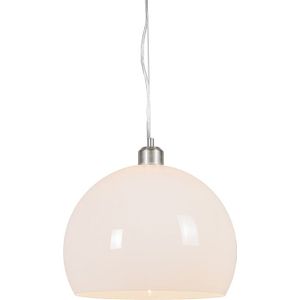 Moderne ronde hanglamp opaal wit - Globe