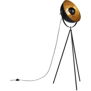 IndustriÃ«le vloerlamp tripod zwart - Magna 40 Eglip