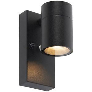 Buitenwandlamp zwart met licht-donker sensor IP44 - Solo