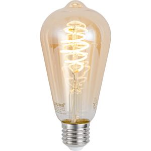 Slimme E27 Dimbare LED Lamp ST64 Amber 4.9W 320lm 2500K