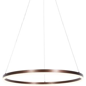 Design hanglamp brons 80 cm incl. LED 3-staps dimbaar - Anello
