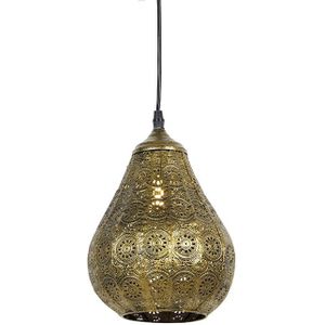 QAZQA Billa - Oosterse Hanglamp - 1 Lichts - Ø 175 Mm - Goud/Messing - Woonkamer - Slaapkamer