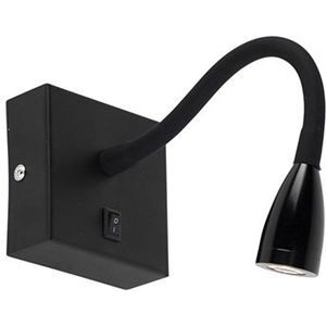 QAZQA Moderne flexibele wandlamp zwart LED - Flex
