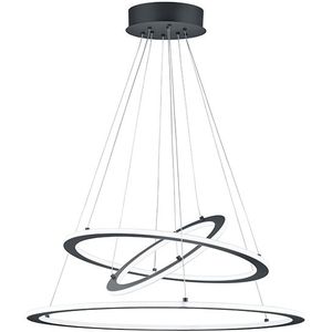 Design hanglamp grijs incl. LED 3-staps dimbaar -Tijn