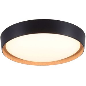 Landelijke plafondlamp zwart incl. LED 3-staps dimbaar - Jure