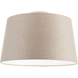 Moderne plafondlamp met taupe kap 35 cm - Combi