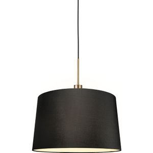 Moderne hanglamp brons met kap 45 cm zwart - Combi 1