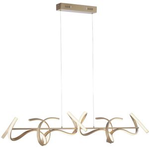 Design hanglamp messing incl. LED en dimmer - Krisscross