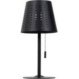 Buiten tafellamp zwart incl. LED 3-staps dimbaar oplaadbaar en solar - Ferre