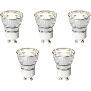 Set van 5 GU10 dimbare ledlampen 3,5 cm 4W 275 lm 4000K
