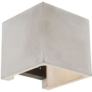 Landelijke vierkante wandlamp beton - Alban