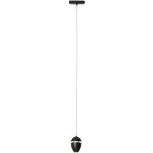 Moderne zwarte pendellamp voor 1-fase railsysteem incl. LED - Magnetic Eggy