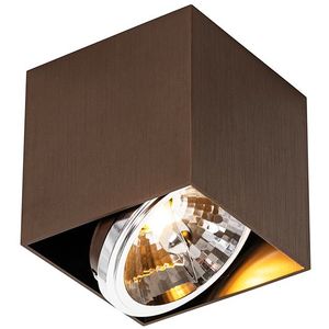 QAZQA box - Design Plafondspots-sSpotjes-sOpbouwspot - 1 lichts - L 12 cm - Brons - Woonkamers-sSlaapkamers-sKeuken