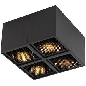 Design spot zwart 4-lichts - Qubo Honey