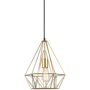 QAZQA carcass - Moderne Hanglamp - 1 lichts - Ø 270 mm - Goud/messing - Woonkamers-sSlaapkamers-sKeuken