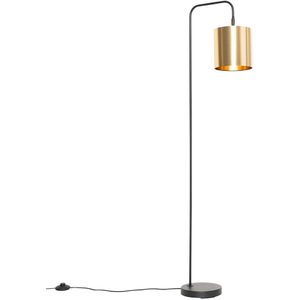 Smart vloerlamp zwart met goud incl. Wifi A60 - Lofty