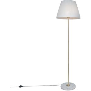 QAZQA kaso - Retro Vloerlamps-sStaande Lamp met kap - 1 lichts - H 1750 mm - Crème - Woonkamers-sSlaapkamers-sKeuken