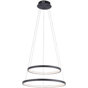 Moderne ring hanglamp antraciet incl. LED dimbaar - Anella Duo