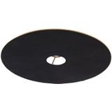 Velours platte lampenkap zwart met goud 45 cm