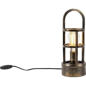Art Deco tafellamp brons 35 cm - Kevie