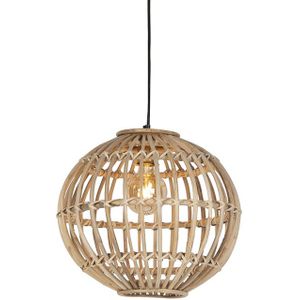 Landelijke hanglamp naturel bamboe - Cane Ball 40