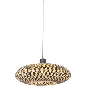 QAZQA ostrava - Oosterse Hanglamp - 1 lichts - Ø 40 cm - Zwart - Woonkamer | Slaapkamer | Keuken