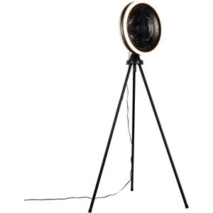 Vloerventilator tripod zwart incl. LED 3-staps dimbaar - Meric