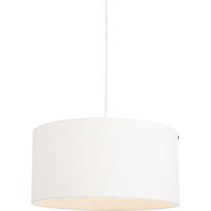 Moderne hanglamp wit met witte kap 50 cm - Combi 1