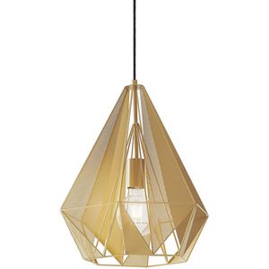 QAZQA carcass - Industriele Hanglamp - 1 lichts - Ø 35 cm - Goud - Industrieel - Woonkamers-sSlaapkamers-sKeuken